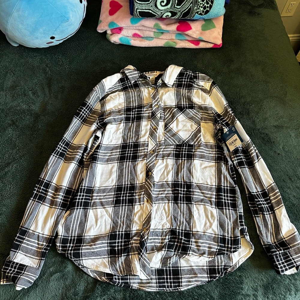 flannel jacket with buttons